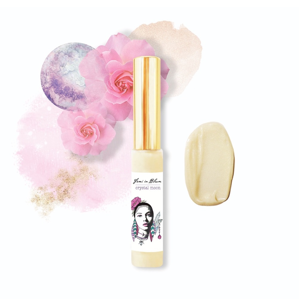 White Pearl Iridescent Shimmer Organic Lip Gloss Plumper Treatment Wand